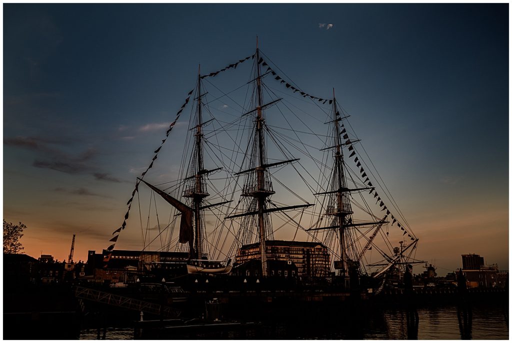 Ship in Boston Harbor.