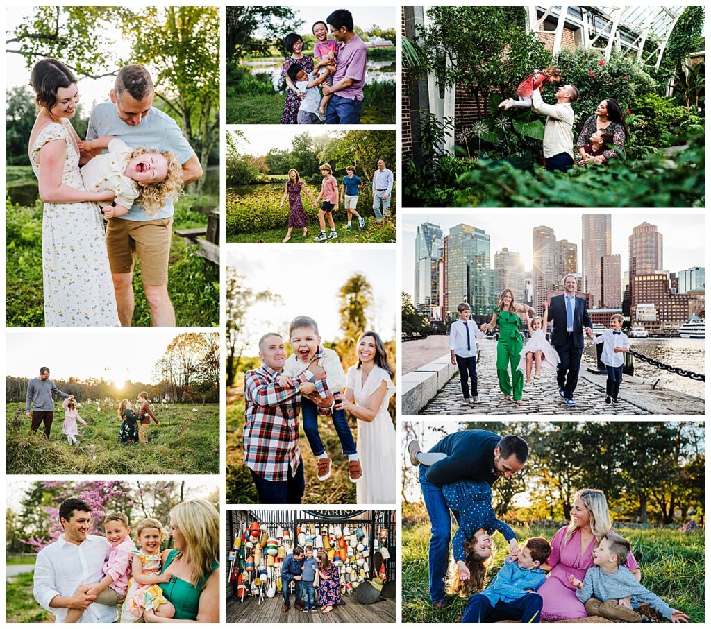 Families full of joy for their Boston Photography session.