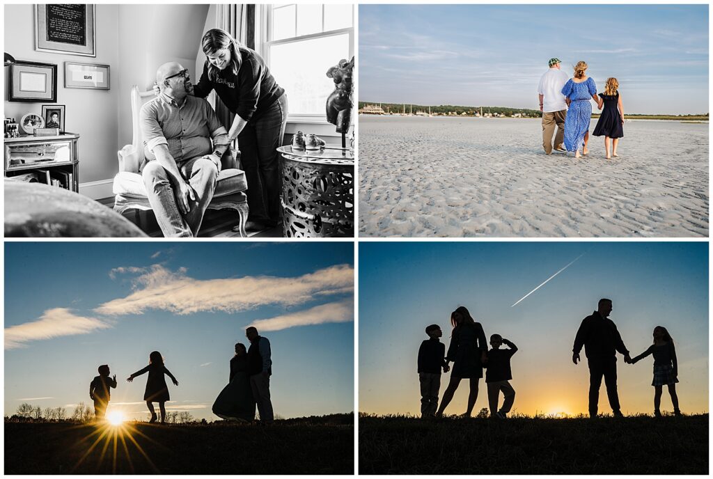 Husband and wife images as well as two silhouette shots 