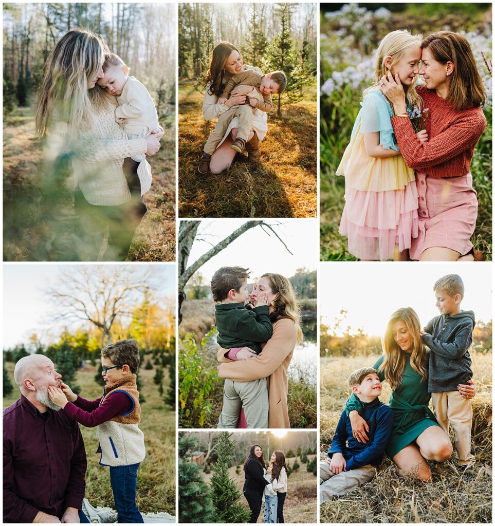 Parent and child engaged together during a photography session 