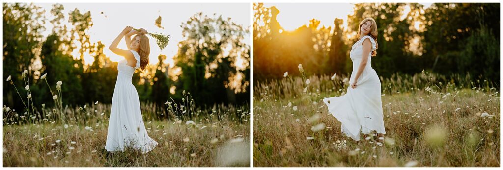 Stylish senior photo sessions near Hopkinton