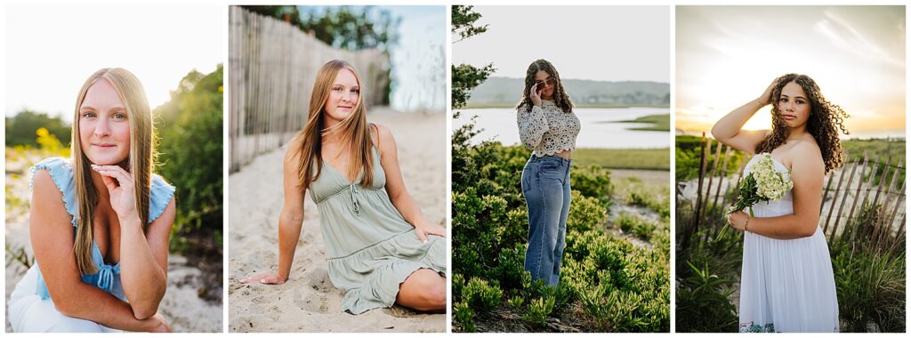 Senior girls at the beach in for photography session 