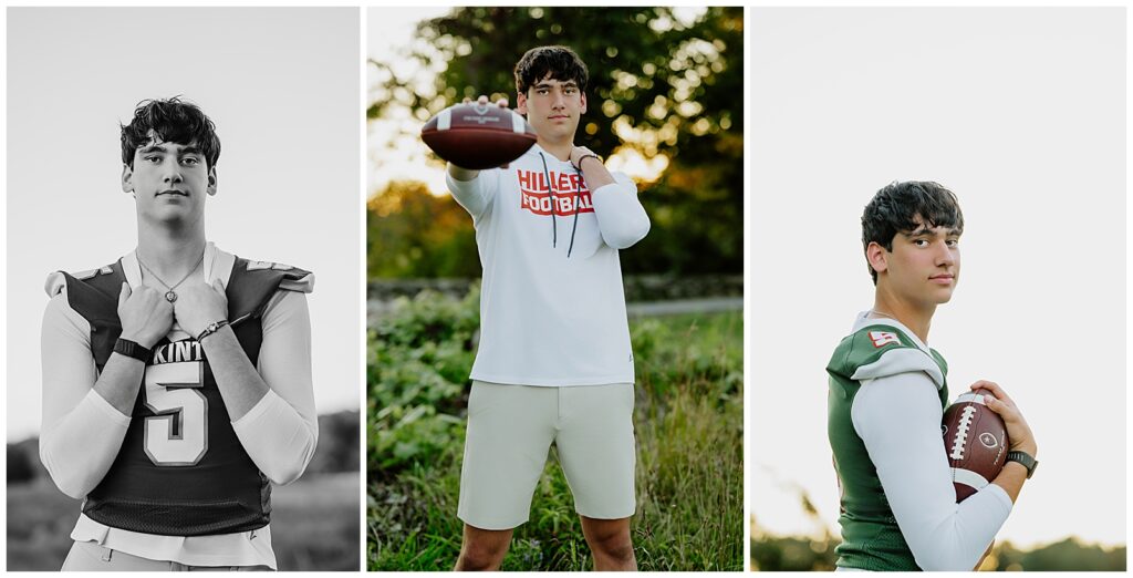 Hopkinton senior football player during senior session