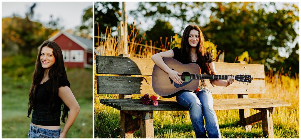 High school senior portrait session in Boston MA with personalized details