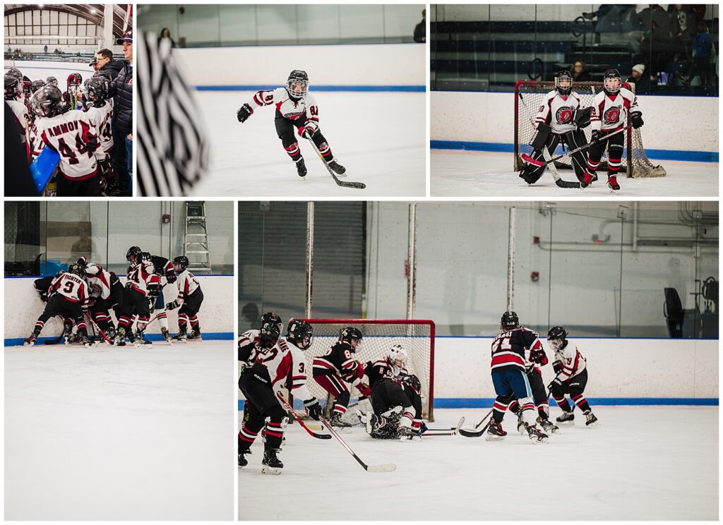Boston sports photographer capturing hockey game moments
