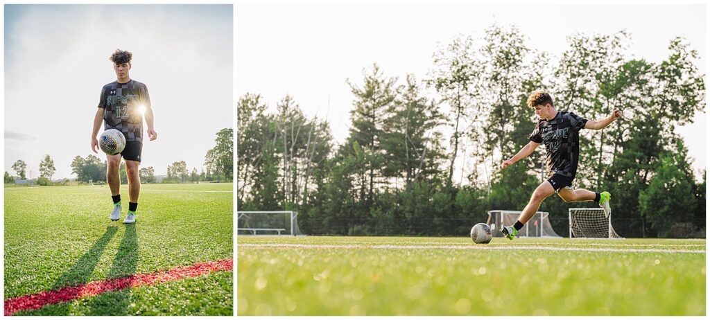 Dynamic soccer portrait Boston sports photographer