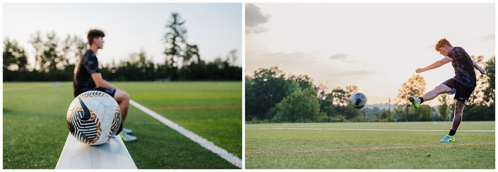 Dynamic soccer portrait Boston sports photography